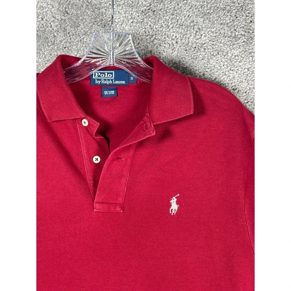Polo Ralph Lauren Men's Red Short Sleeve Classic Fit‎ Cotton Polo Shirt Size S